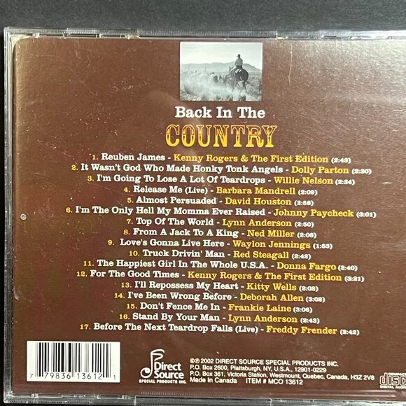 Lot of 4 Back in the Country, Hits, Livin, and Sound 2002 CD Country Compilation - Picture 3 of 7